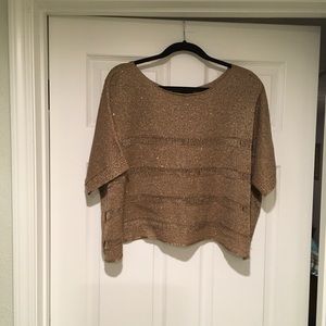 Shimmery Gold Crop Top